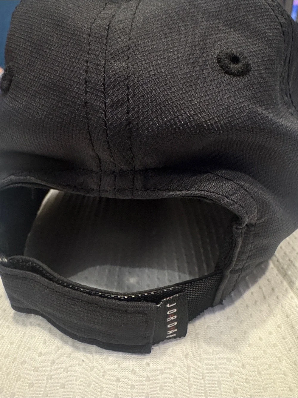 Jordan Black Cap with White Jumpman Emblem